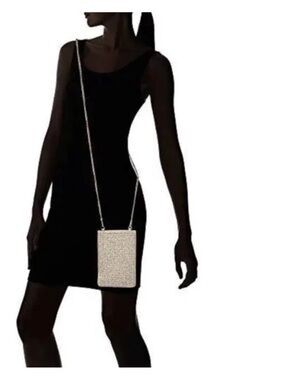Nina New York Gold Pearl-Accented Crossbody Phone Bag